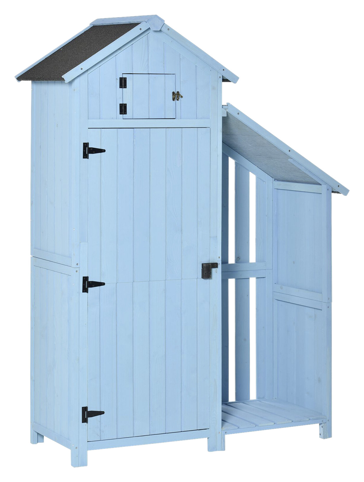 Outsunny Gartenhaus blau B/H/L: ca. 130x180x54,5 cm