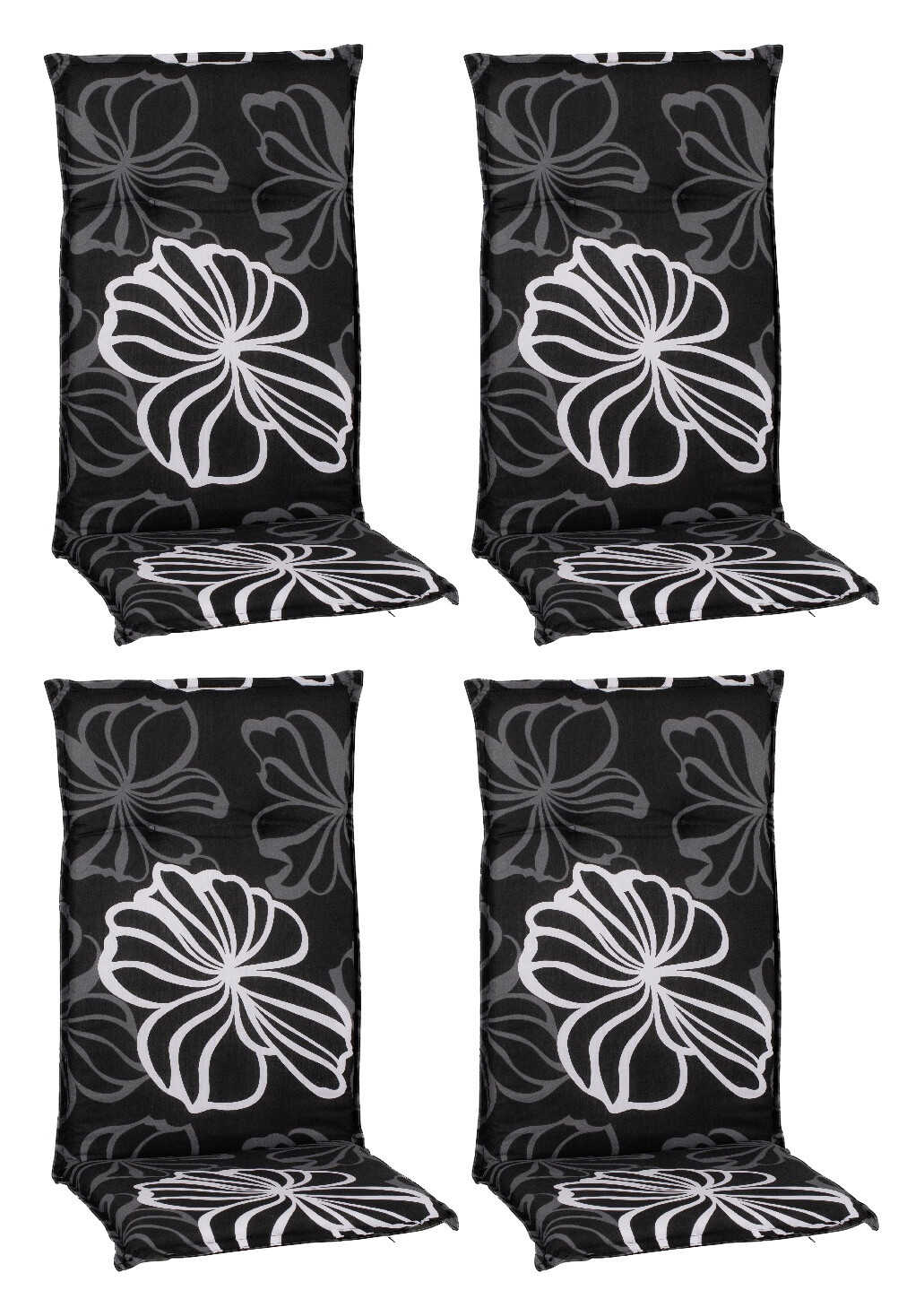 Beo Saumauflage für Hochlehner schwarz Polyester-Mischgewebe B/H/L: ca. 50x6x118 cm 4er Set