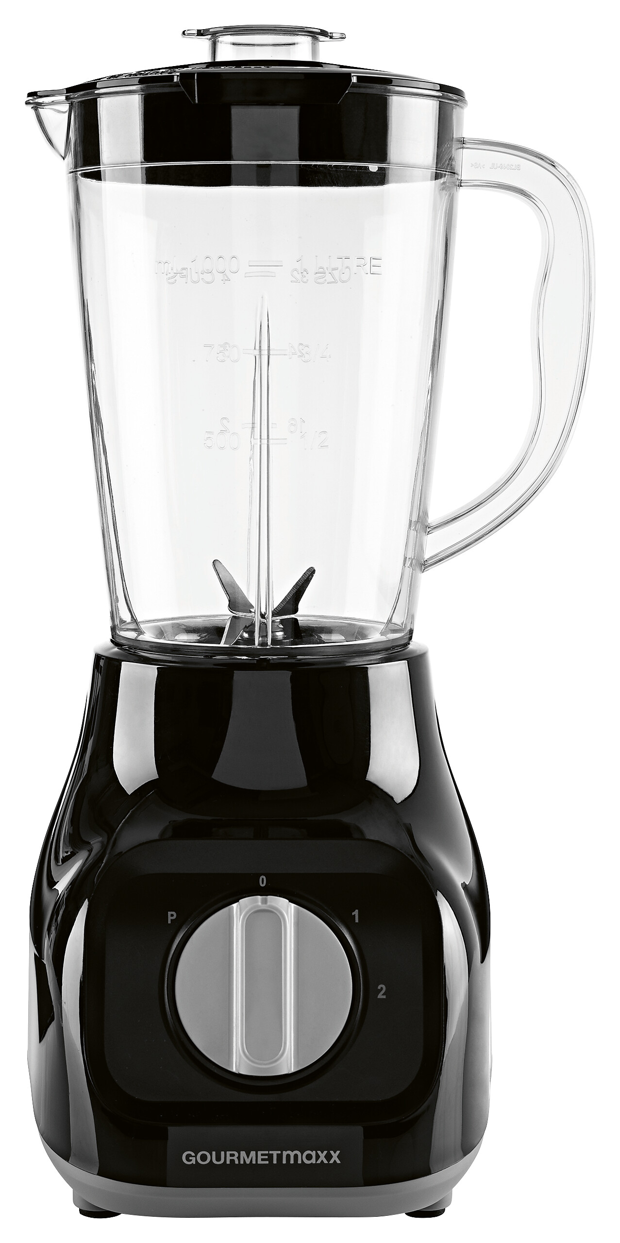 GOURMETmaxx Standmixer schwarz Edelstahl B/H/L: ca. 17,5x37,5x21 cm