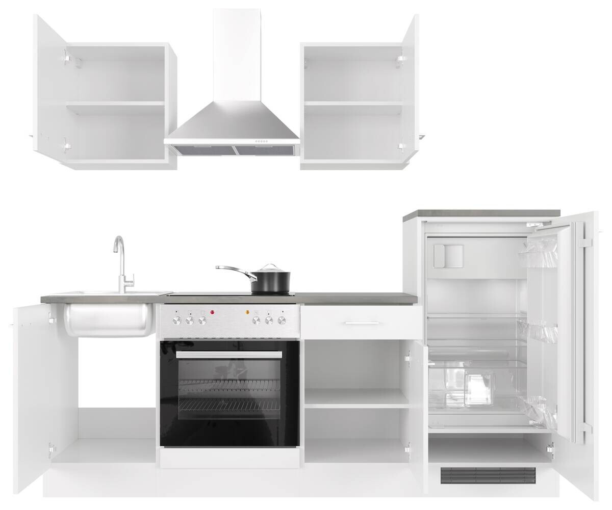 Küchenblock Lucca weiß matt B/H/T: ca. 220x200x60 cm