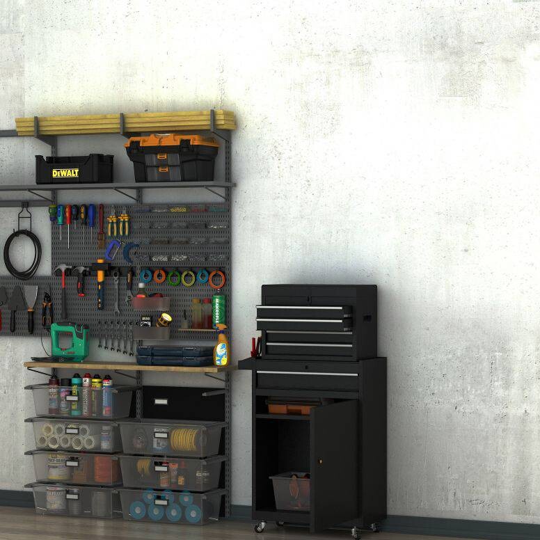 Mobiler Werkstattwagen schwarz B/H/T: ca. 52,5x104,5x28 cm