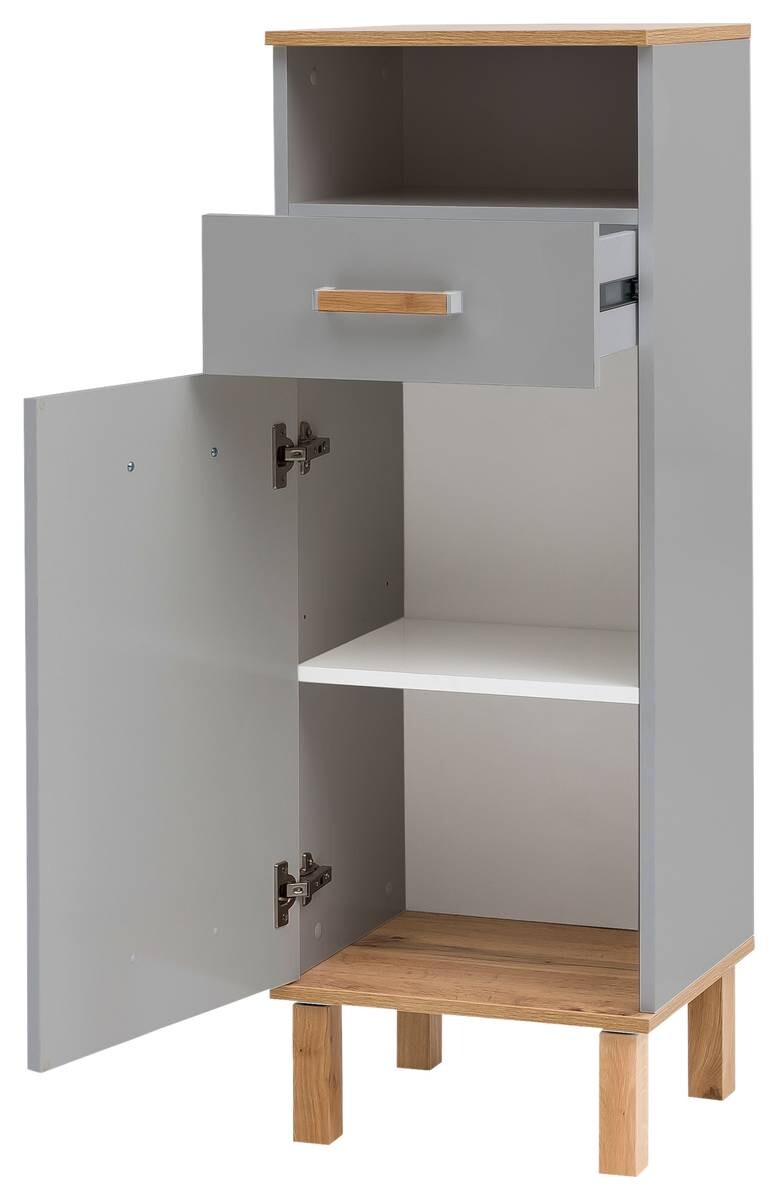 Midischrank Padua grau Eiche Landhaus Nachbildung B/H/T: ca. 40,4x114,5x35 cm