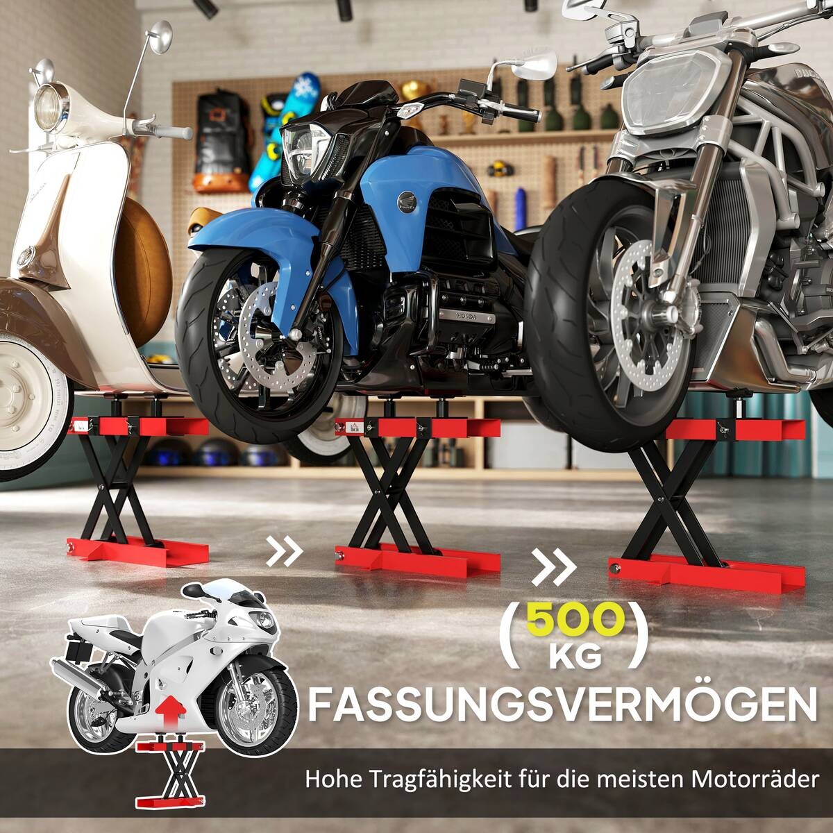 HOMCOM Motorradheber B/H/L: ca. 15x40x45 cm