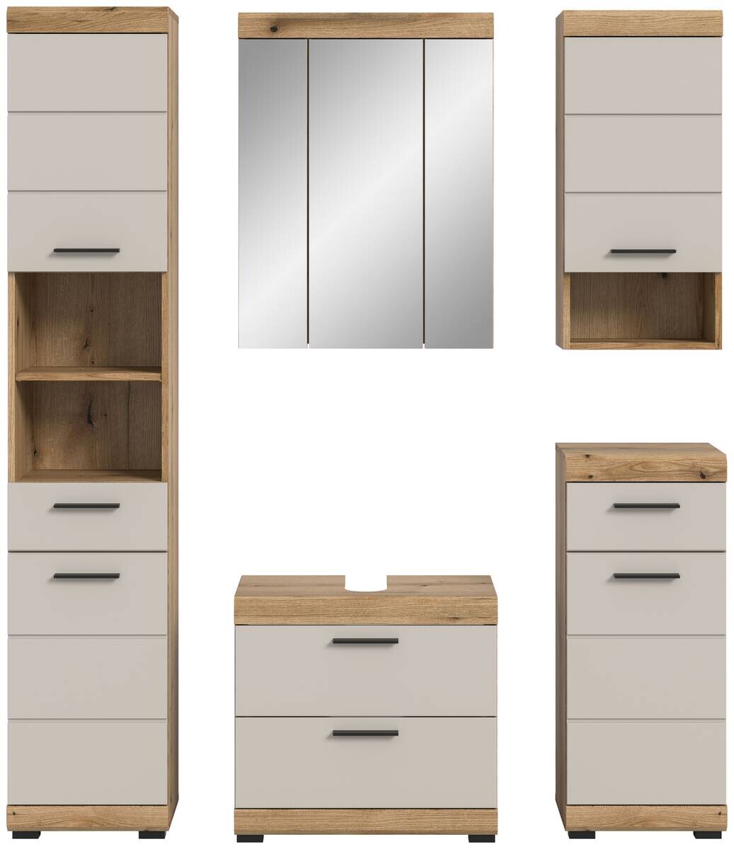 Badezimmer-Set Scout Evoke Oak Nachbildung Kaschmirgrau Nachbildung B/H/T: ca. 164x191x34 cm