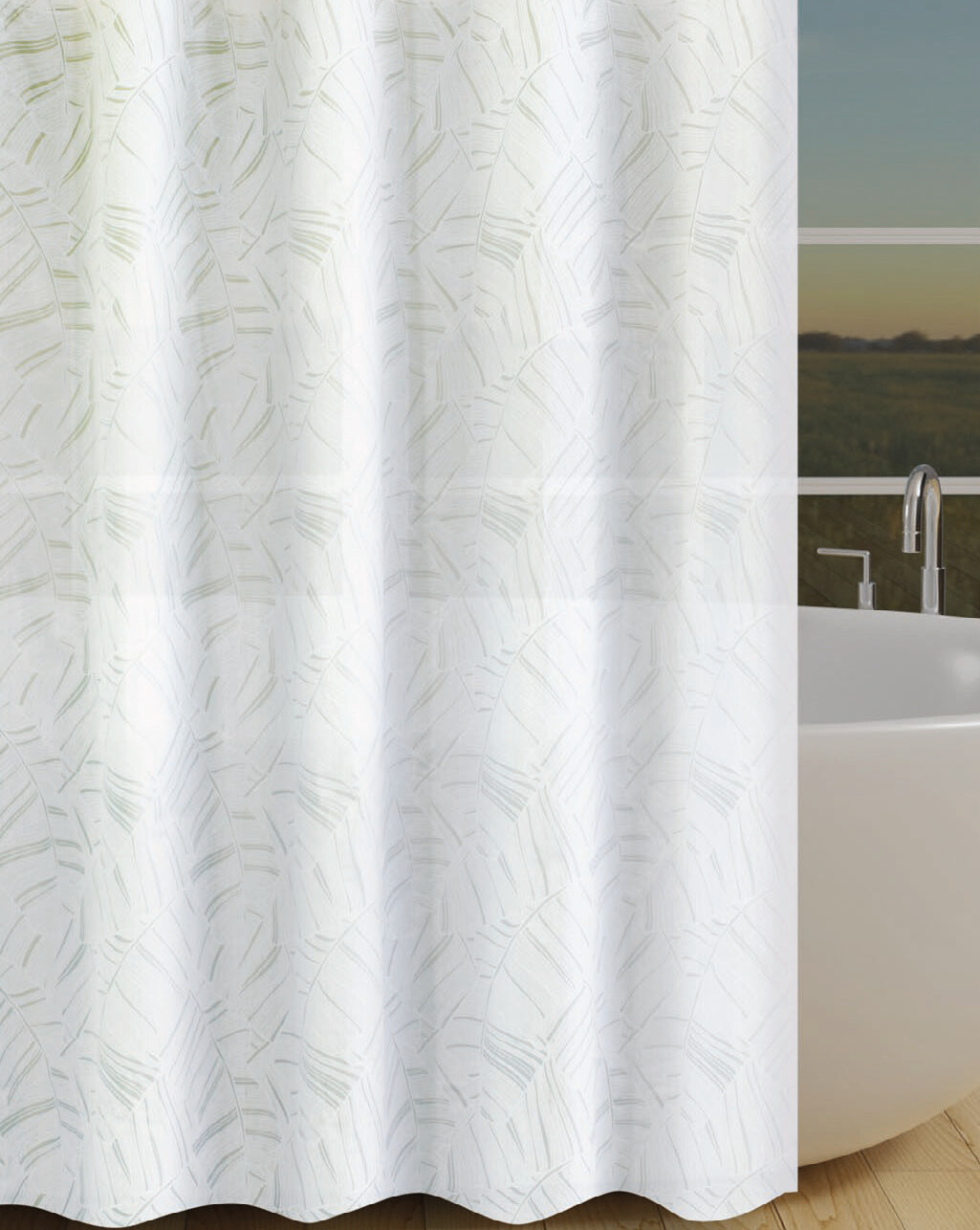 Acus Duschvorhang Palmblatt Polyethylen (recycelt) B/L: ca. 180x200 cm