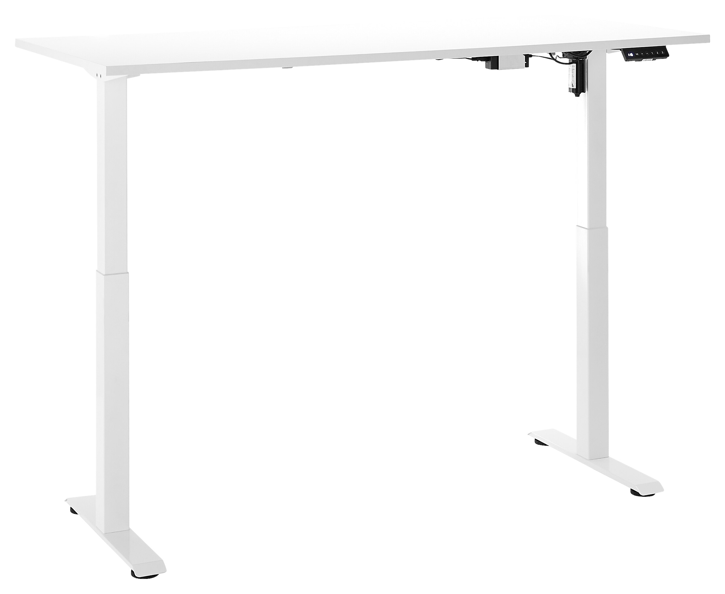 höhenverstellbarer Schreibtisch Ben weiß B/H/T: ca. 137x120x68 cm