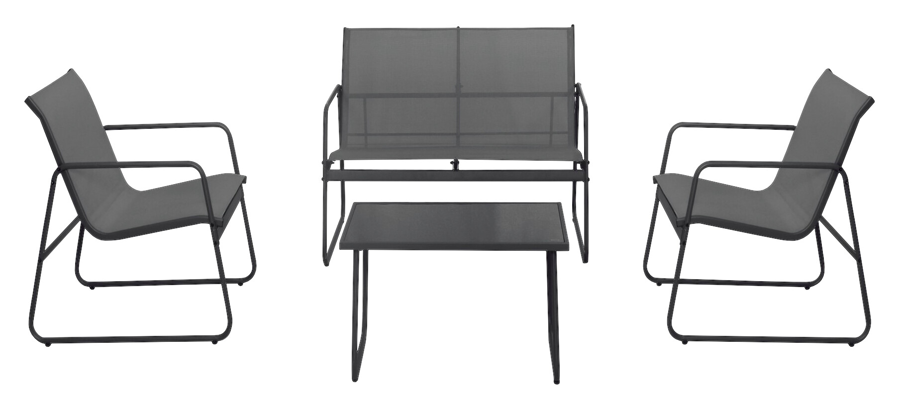 POCOline Gartensitzgruppe Malmö anthrazit Stahlrohr