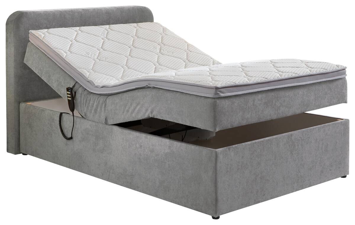 Boxbett Gabriola Silbergrau Liegefläche B/L: ca. 120x200 cm