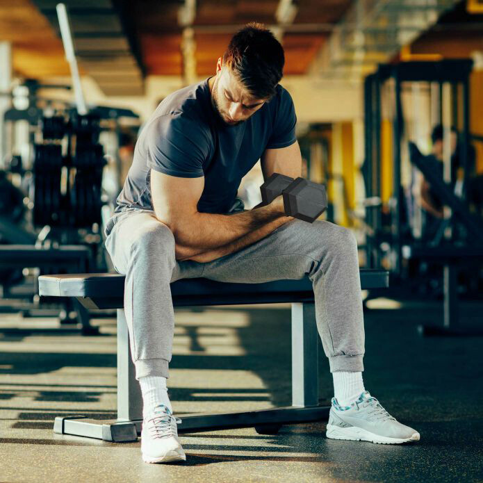 HOMCOM Kurzhantel schwarz Gummi B/H/T: ca. 15,5x10,4x15,5 cm