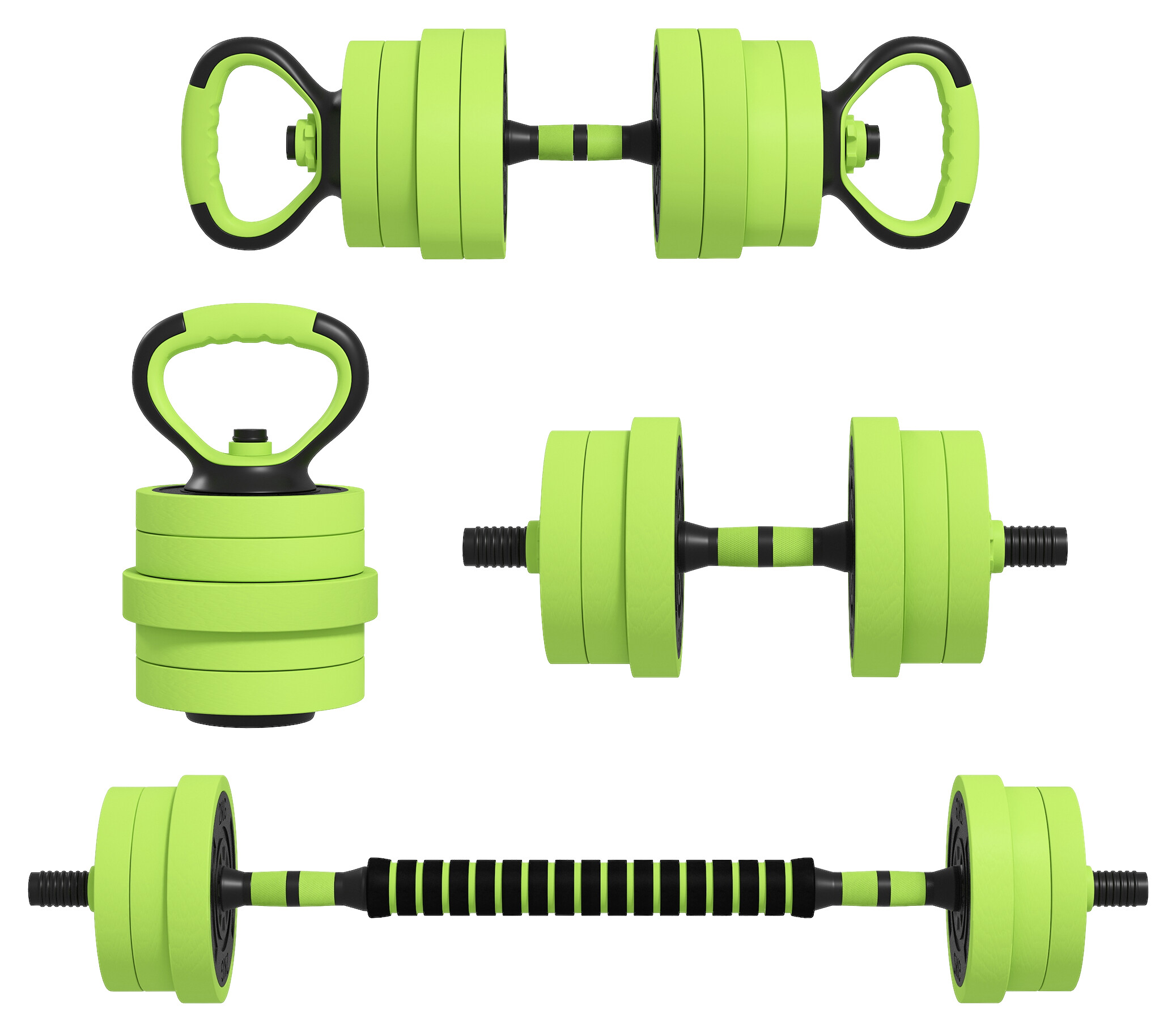 SPORTNOW Hanteln Set grün Kunststoff B/H/L: ca. 20x20x95 cm