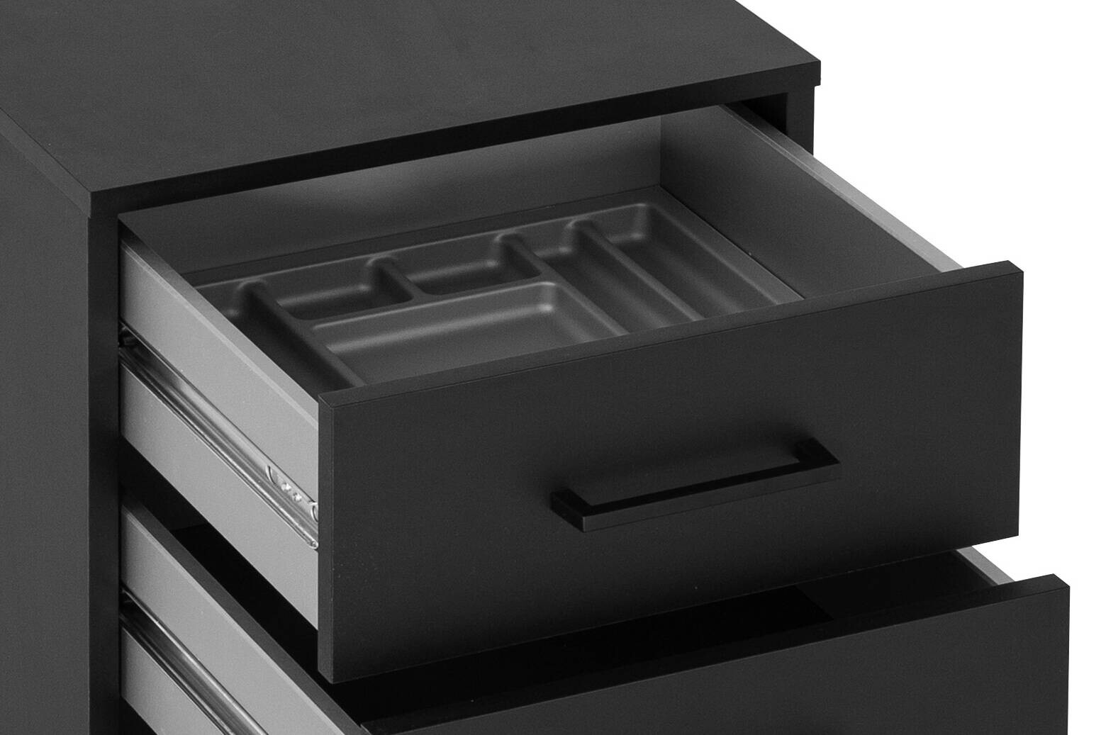 Rollcontainer Ruby schwarz matt B/H/T: ca. 40,1x57x50 cm