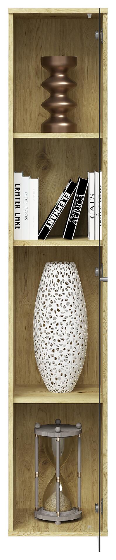 Vitrine Eiche Artisan Nachbildung B/H/T: ca. 32x171x33 cm