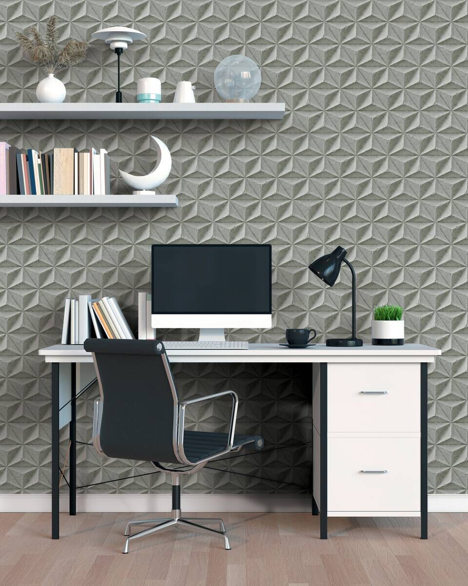 A.S.Creation Vliestapete weiß B/H/D: ca. 53x1005x8 cm