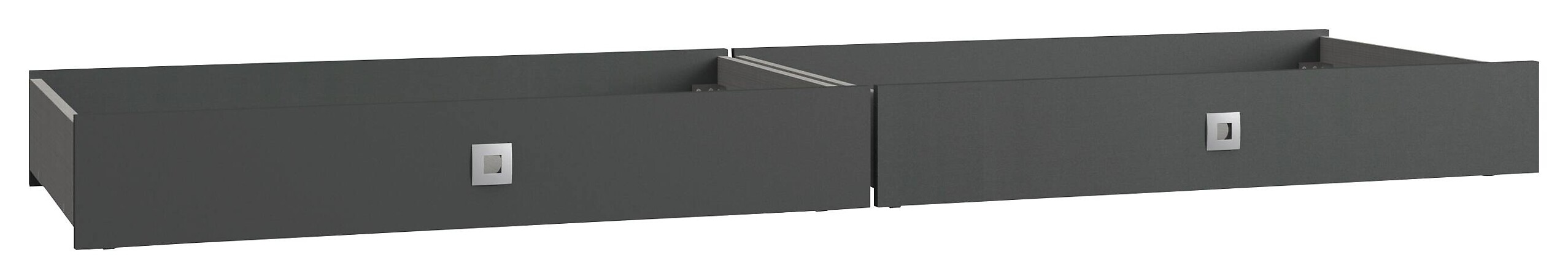 Bettschubkästen Liverpool Graphit B/H/T: ca. 100x16x60 cm