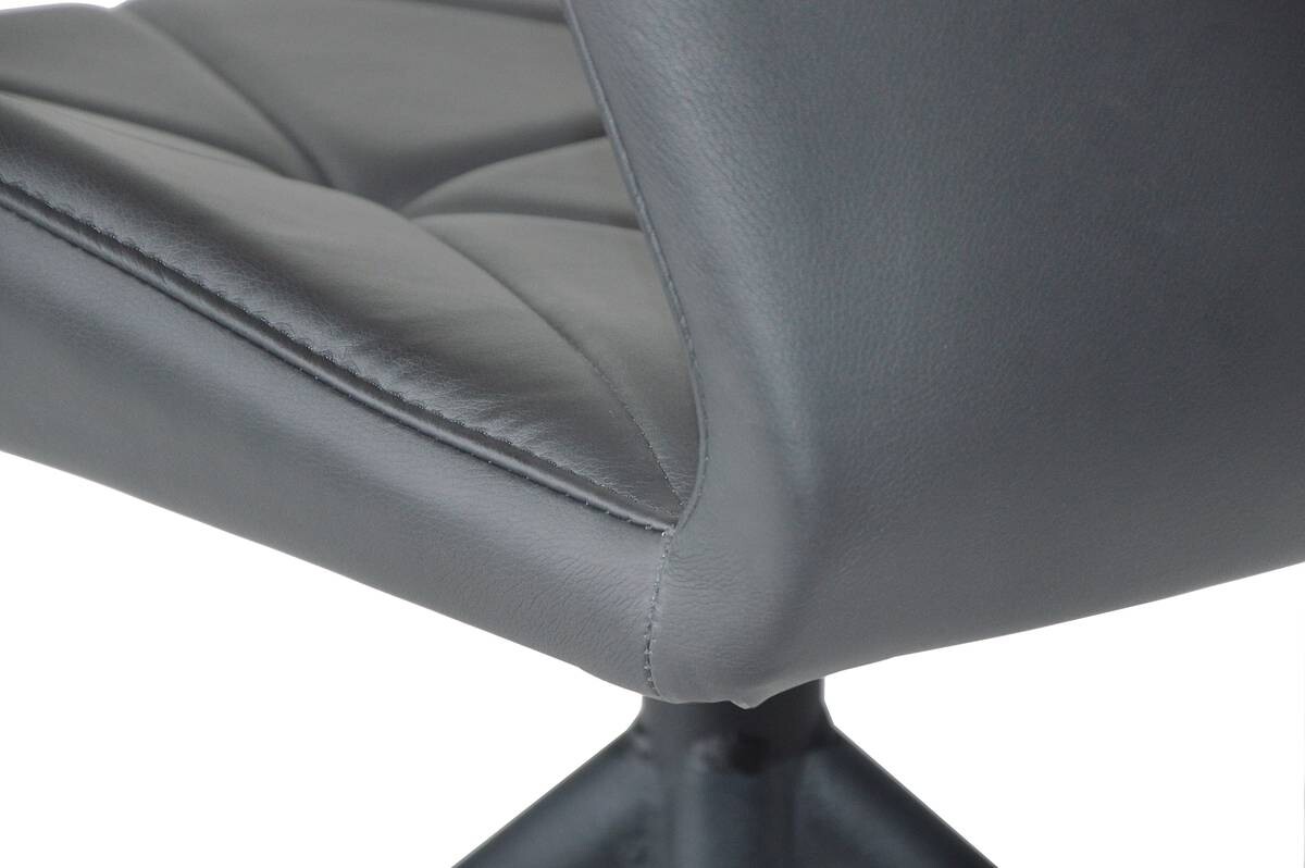 Stuhl IMKE 2er-Set grau schwarz Kunstleder Metall B/H/T: ca. 52x90,5x62 cm