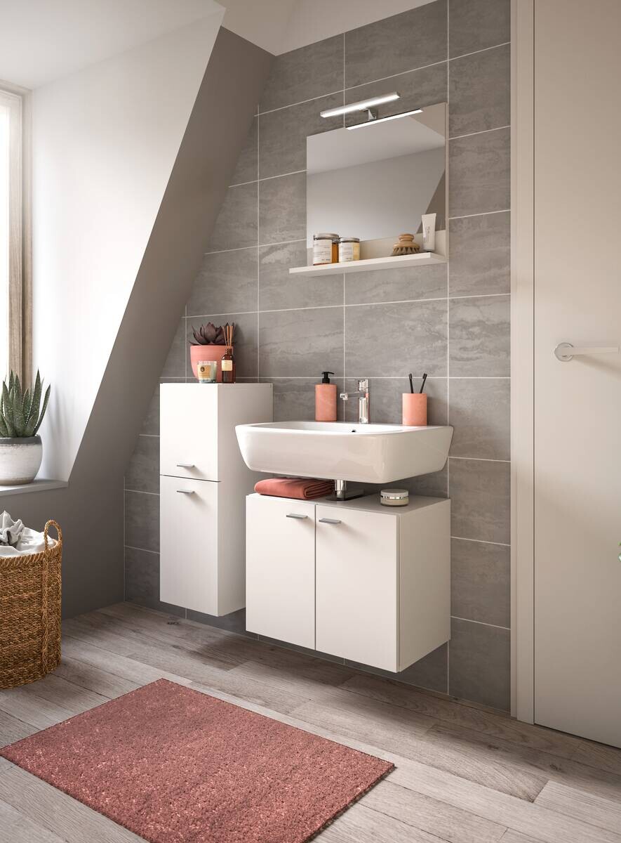 Badezimmer-Set BOSTON weiß B/H/T: ca. 102x186x33 cm