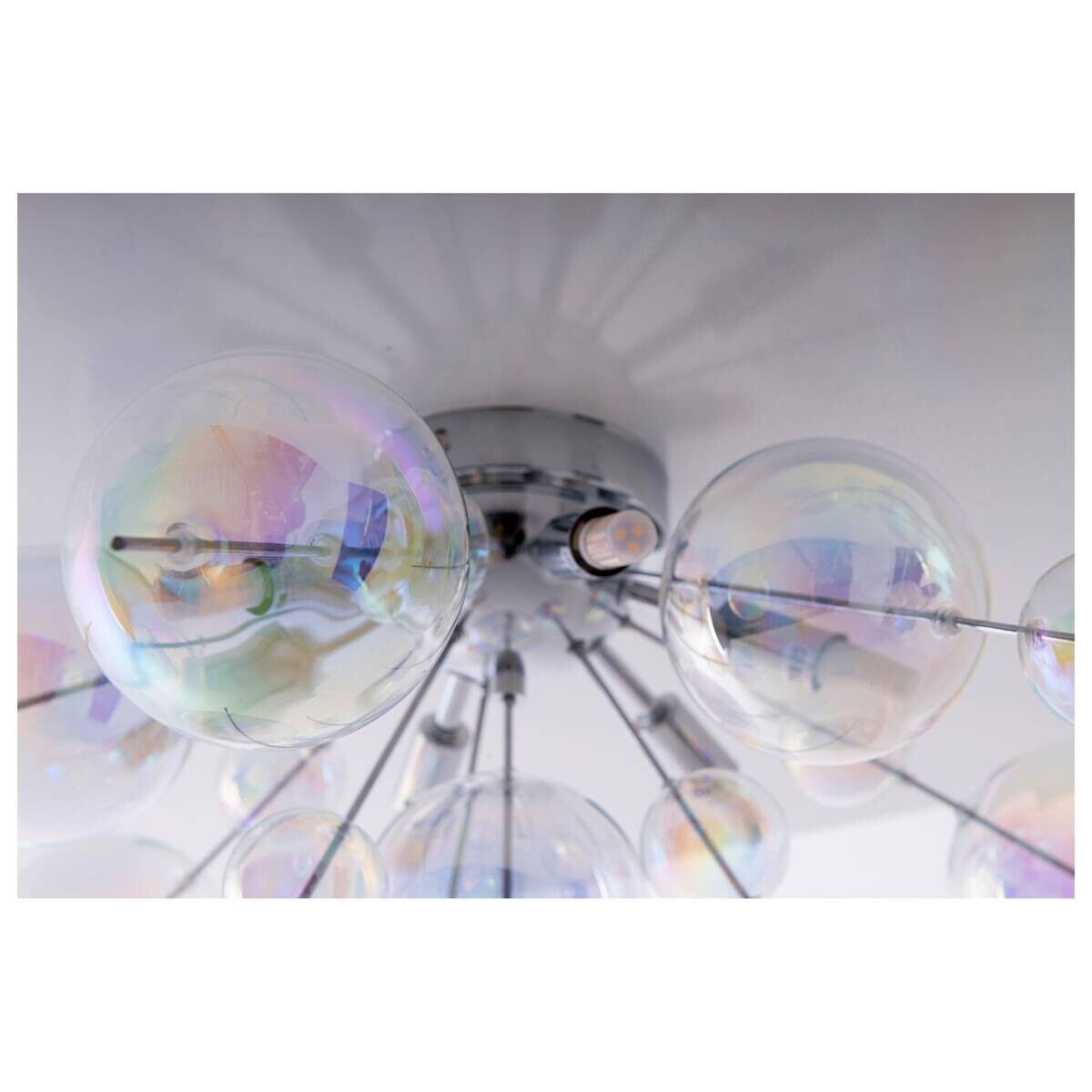 Näve Leuchten Deckenleuchte 1085130 multicolor Metall Glas B/H/T: ca. 57x38x57 cm G9 6 Brennstellen