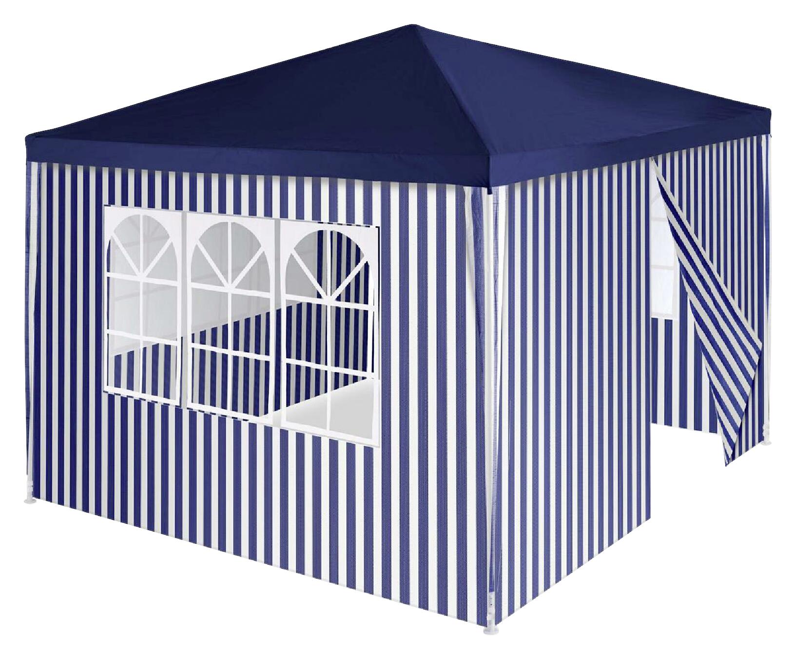 VCM Pavillon royalblau Polyester-Mischgewebe B/H/L: ca. 300x187x300 cm