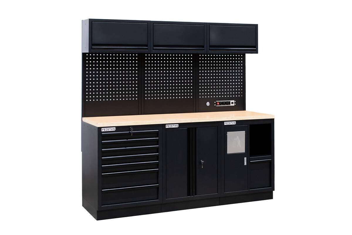 Werkzeugschrank EOS Blackline schwarz B/H/L: ca. 204x200x61 cm