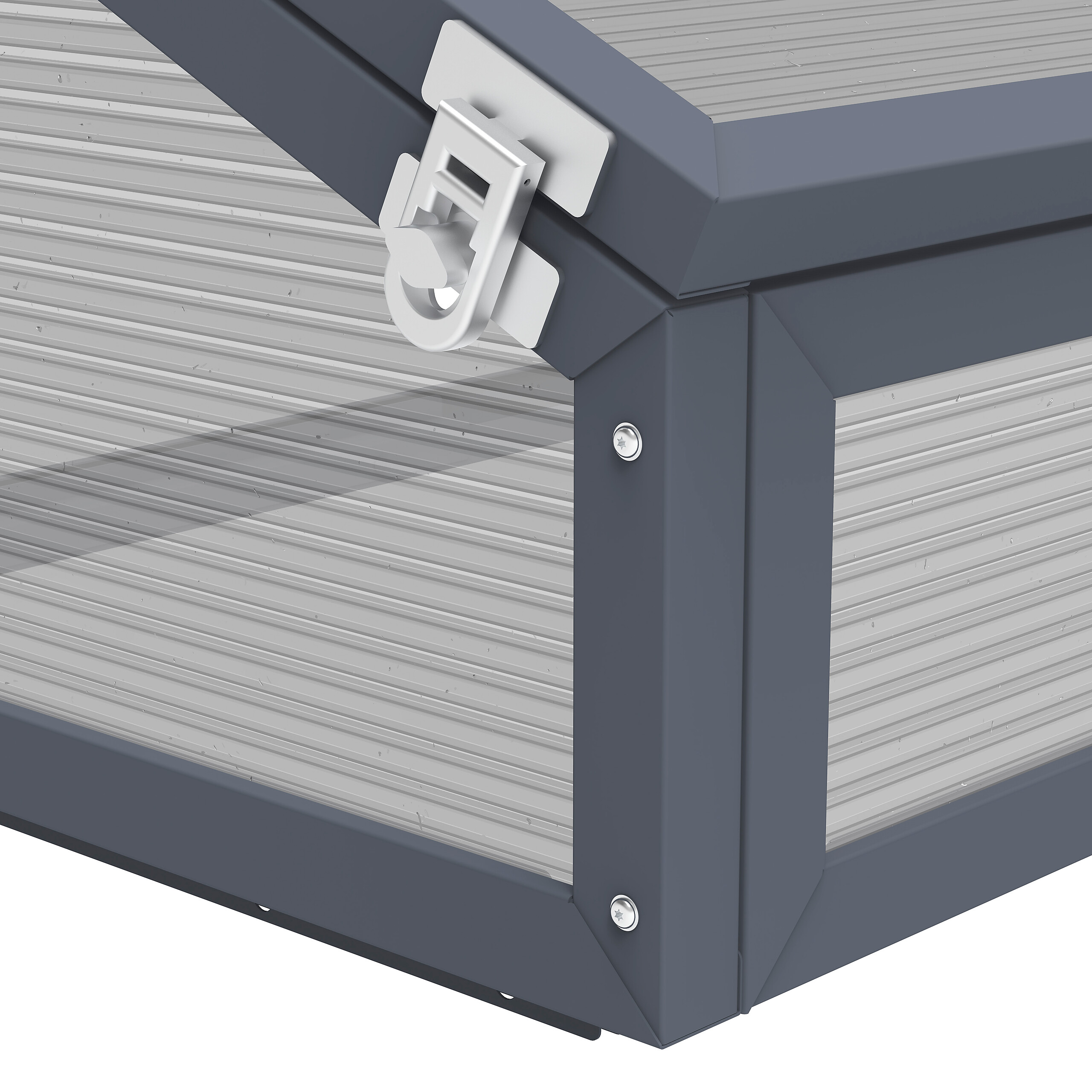 Westmann Frühbeetaufsatz Tega grau B/H/L: ca. 100x36x50 cm