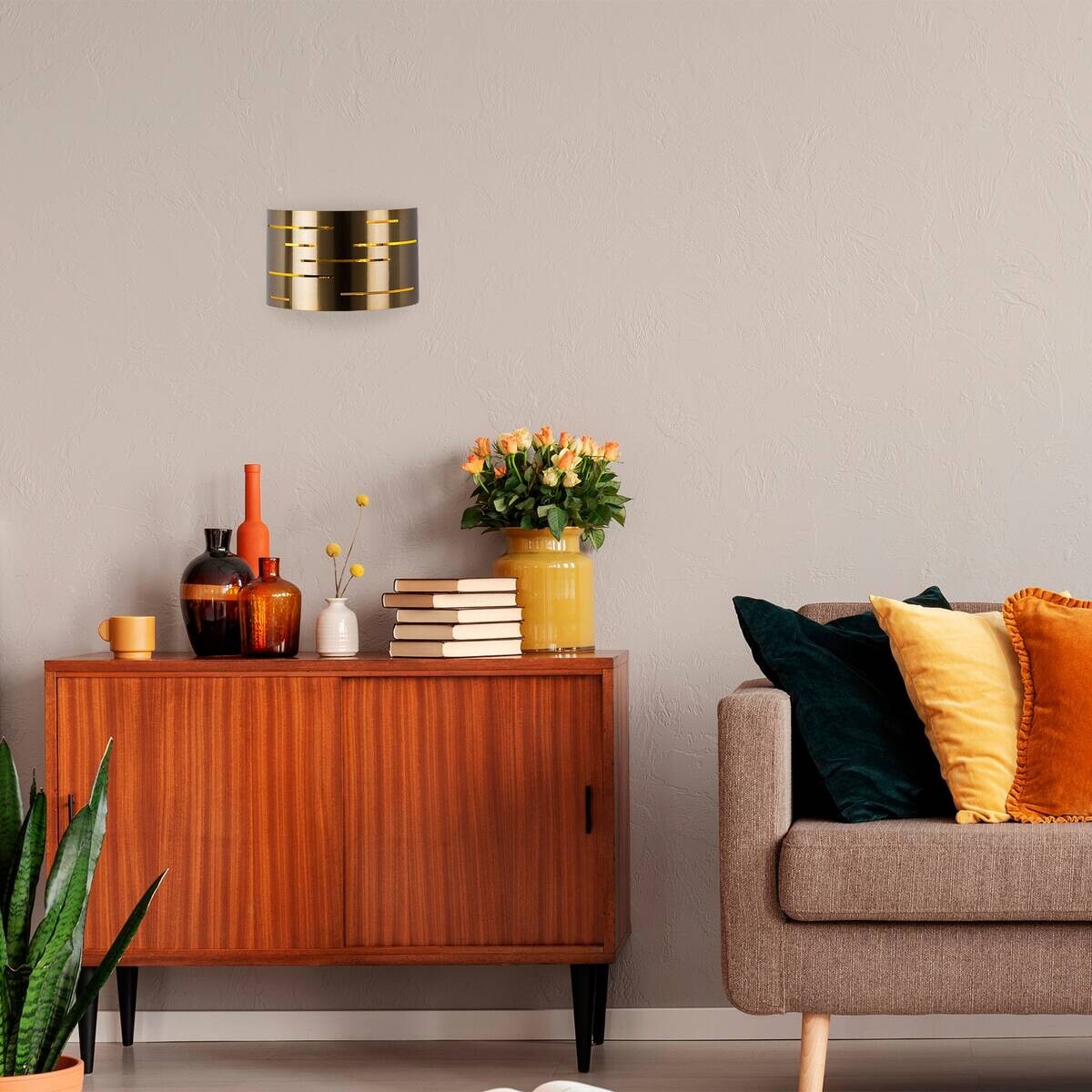 Opviq Wandleuchte Exquisite bronze Metall B/H/T/L: ca. 10x22x10x30 cm E27 1 Brennstellen