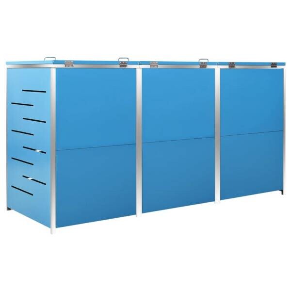 vidaXL Mülltonnenbox blau B/H/T: ca. 207x112,5x77,5 cm