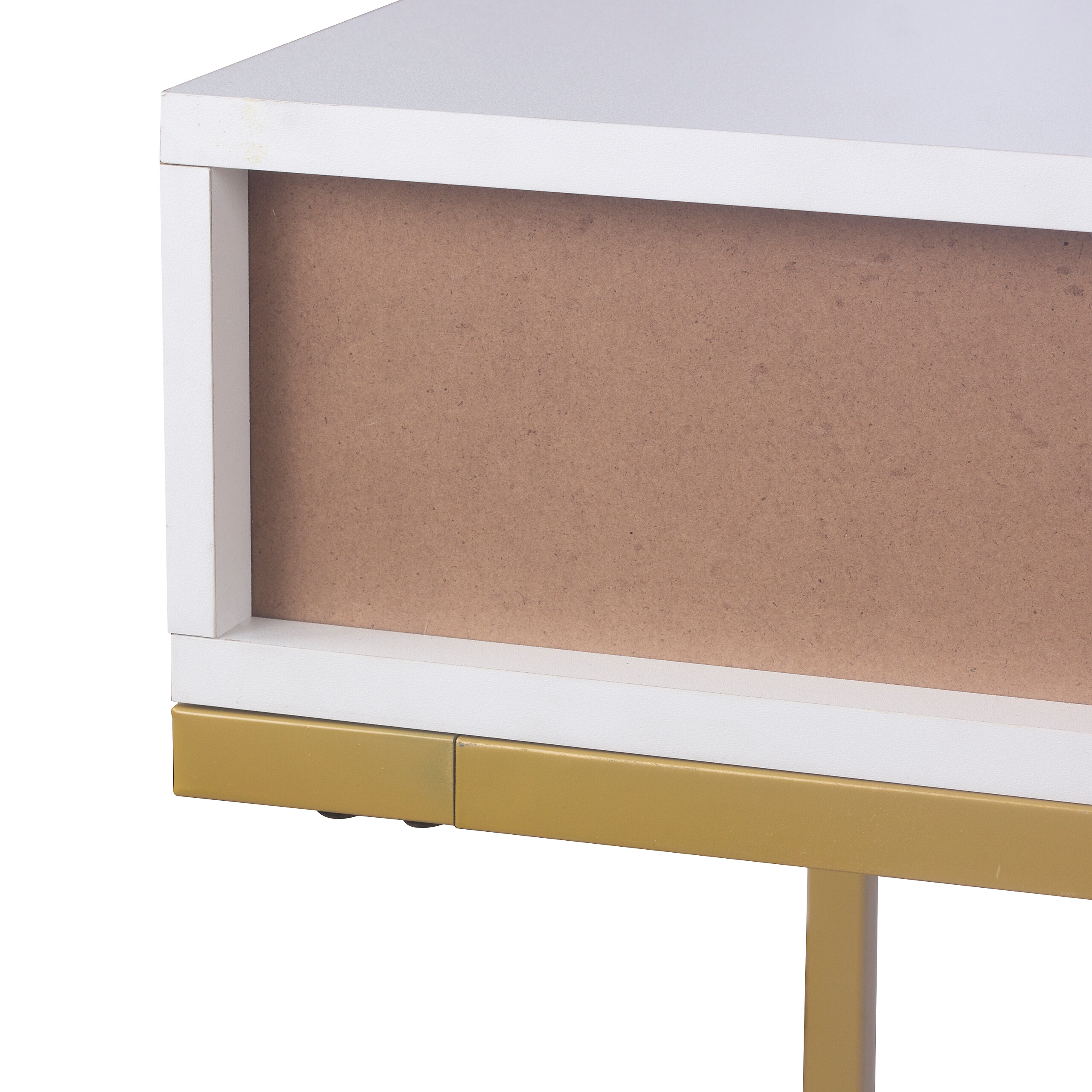 Schreibtisch Jana weiß gold Optik B/H/T: ca. 112x76x52 cm