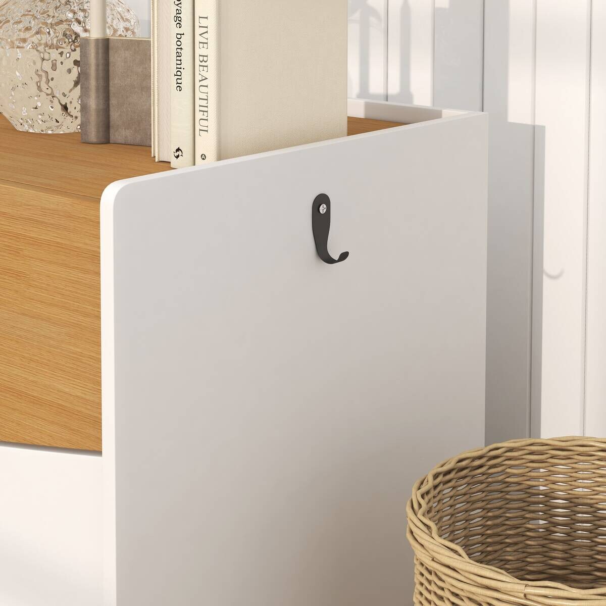 PawHut Schrank-Katzentoilette Eiche Spanplatte B/H/L: ca. 50x51x78 cm