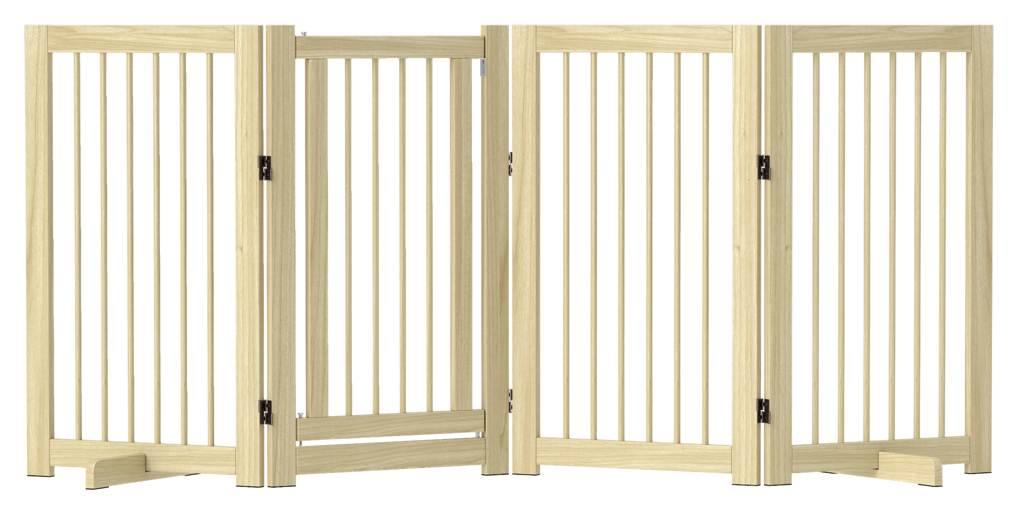 PawHut Schutzgitter natur Kiefer B/H/L: ca. 36x91x220 cm