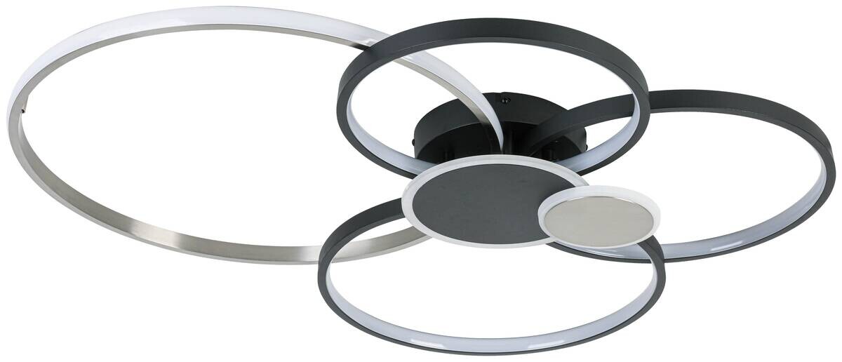 Nolo Lighting LED-Deckenleuchte Big schwarz Aluminium B/H/L: ca. 64x11x80 cm