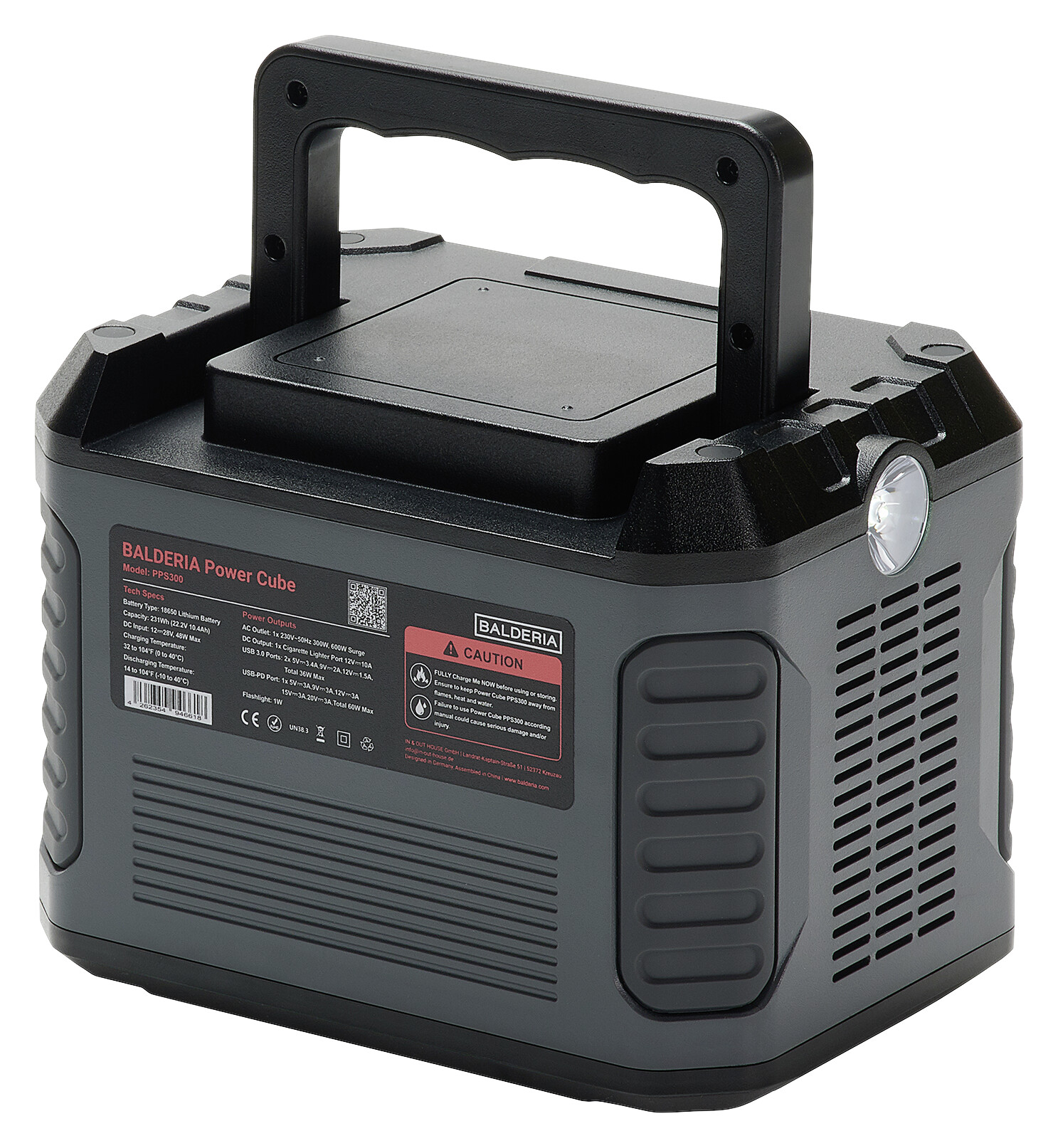 Balderia Powerstation PPS300 B/H/T: ca. 19,2x14,8x14,2 cm