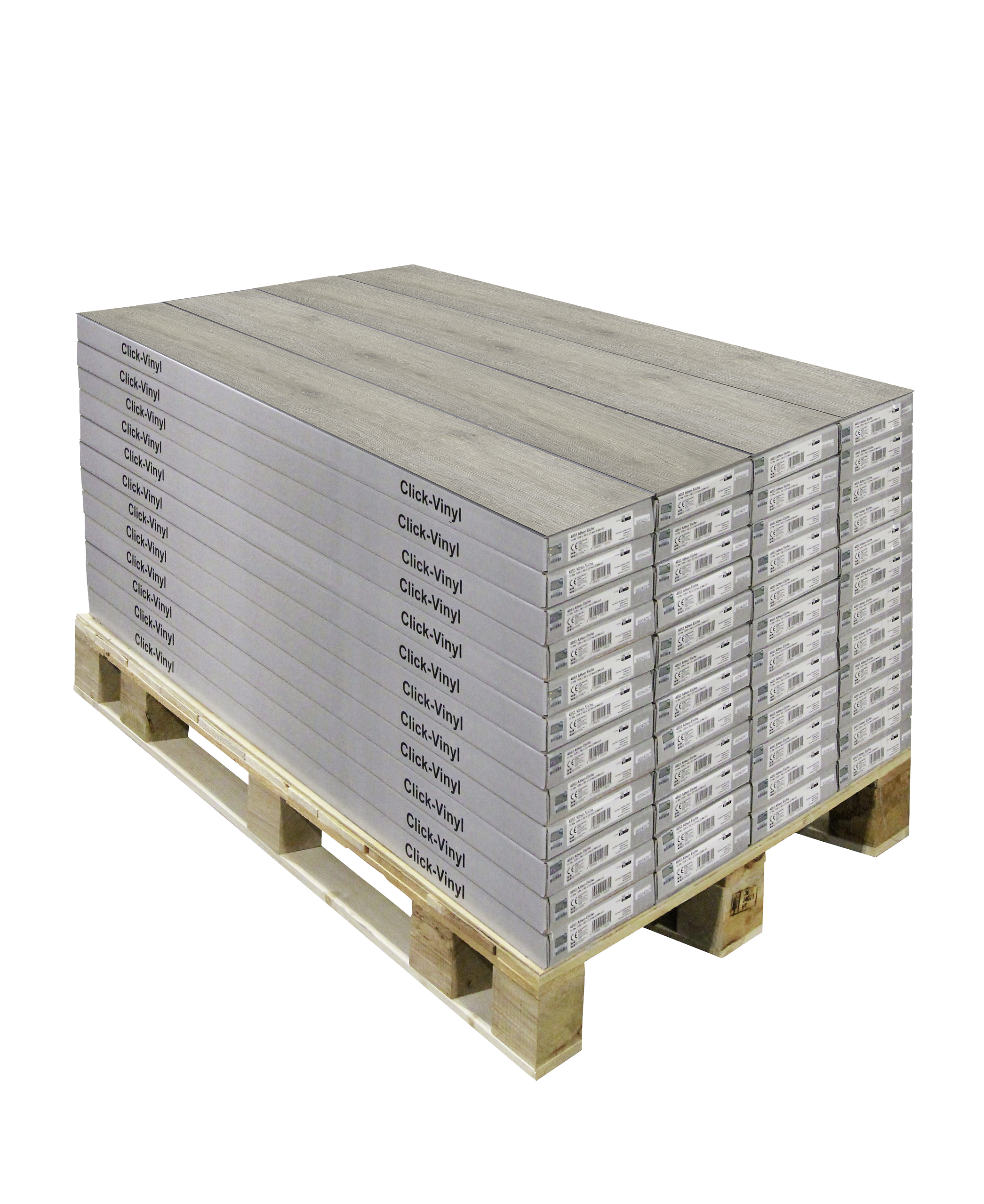 Click-Vinylboden Eiche h.grau ca. 3,109 m² im Paket  B/L: ca. 18x121,3 cm pro Paket