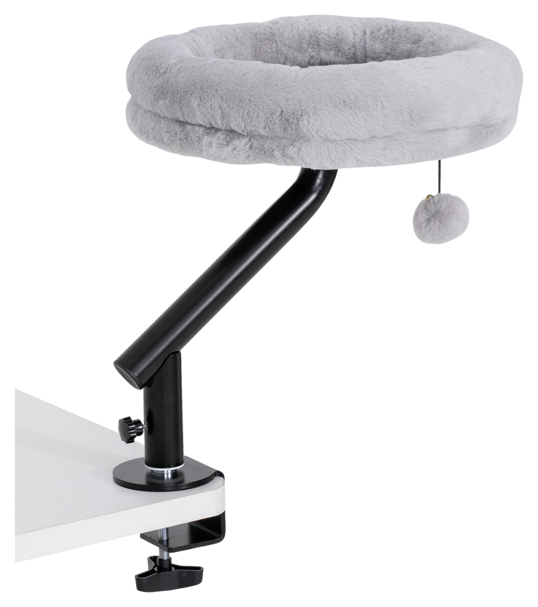 PawHut Katzen-Schreibtischbett grau Stahl B/H/L: ca. 35x48x35 cm