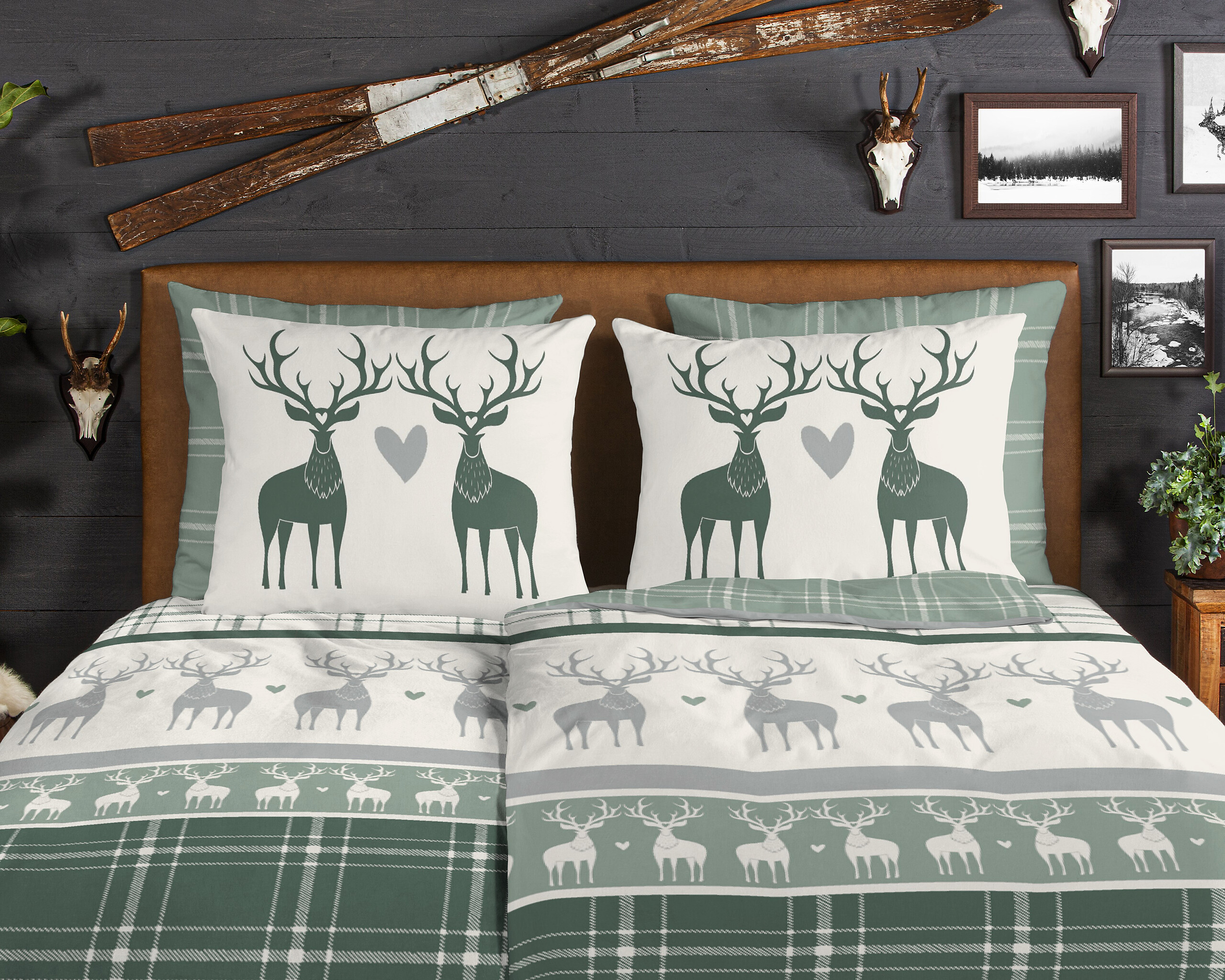 Baumwoll Bettwäsche Bjirk Flanell