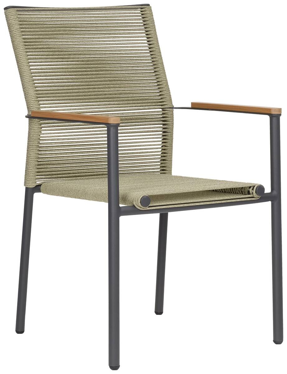 POCOline Gartenstuhl Turin salbei Webstoff B/H/L: ca. 60x87x56 cm