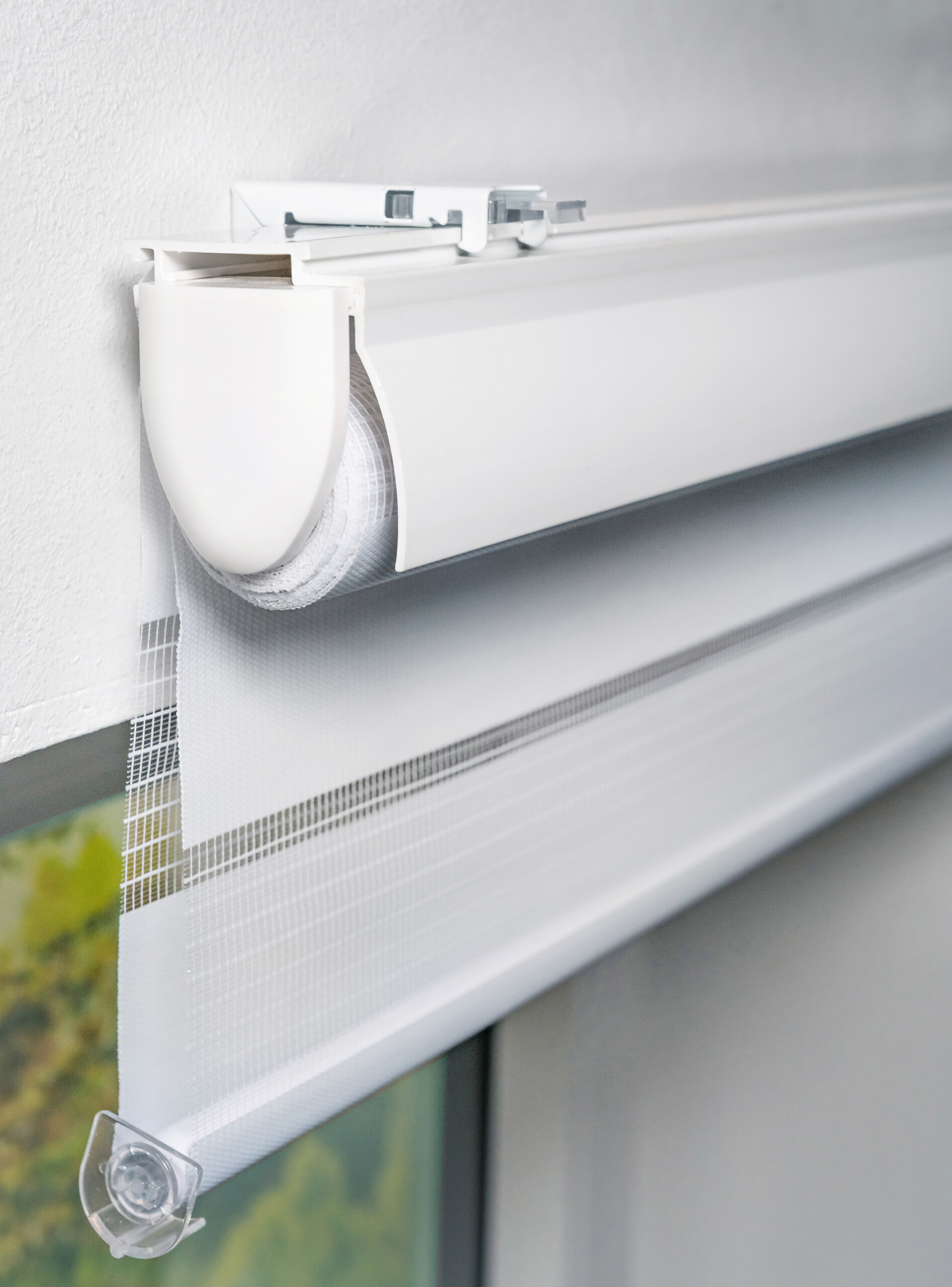 Doppelrollo mit Blende weiß B/L: ca. 60x160 cm