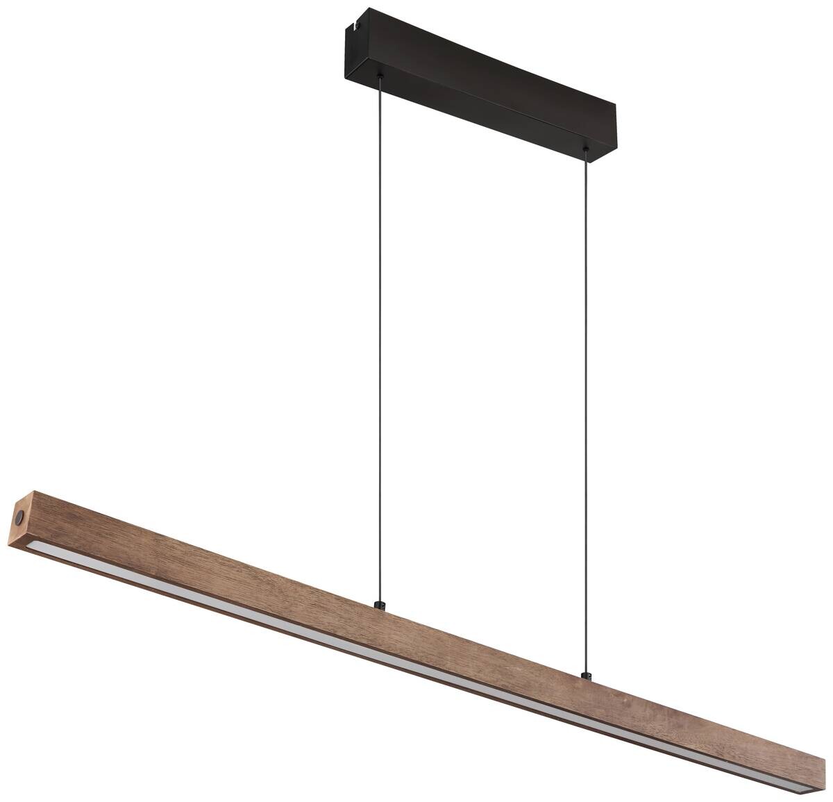 GLOBO LED-Pendelleuchte dunkelbraun mattschwarz Metall Kunststoff Holz B/H/T: ca. 4,5x150x115 cm