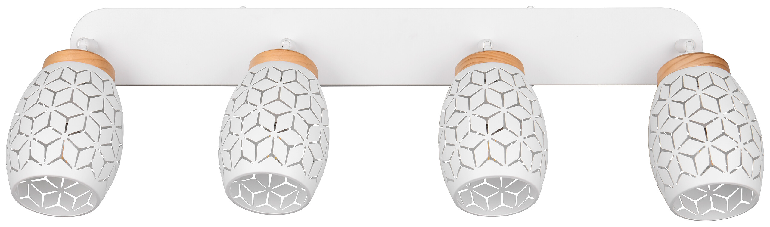 Reality Leuchten Spots Bidar weiß Metall B/H/L: ca. 74x27x12 cm E14 4 Brennstellen