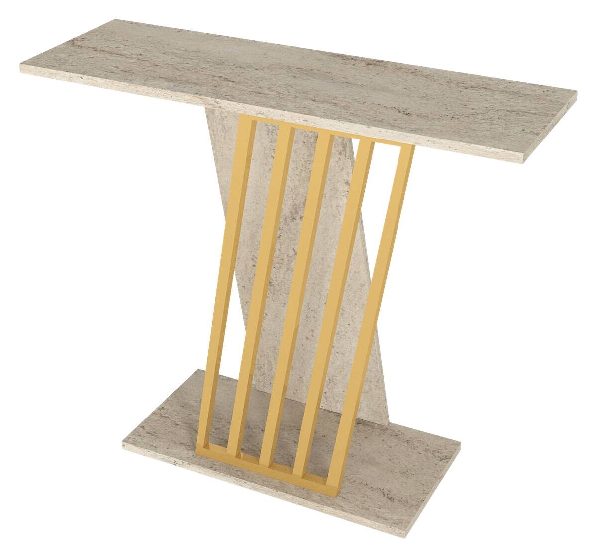 Konsolentisch Gravity beige granit Optik Spanplatte B/H/T: ca. 90x76,8x29,6 cm