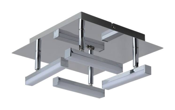 Näve Leuchten LED Deckenleuchte NV1228542 Chrom Metall Acryl B/H/T: ca. 25x11x25 cm null 4 Brennstellen