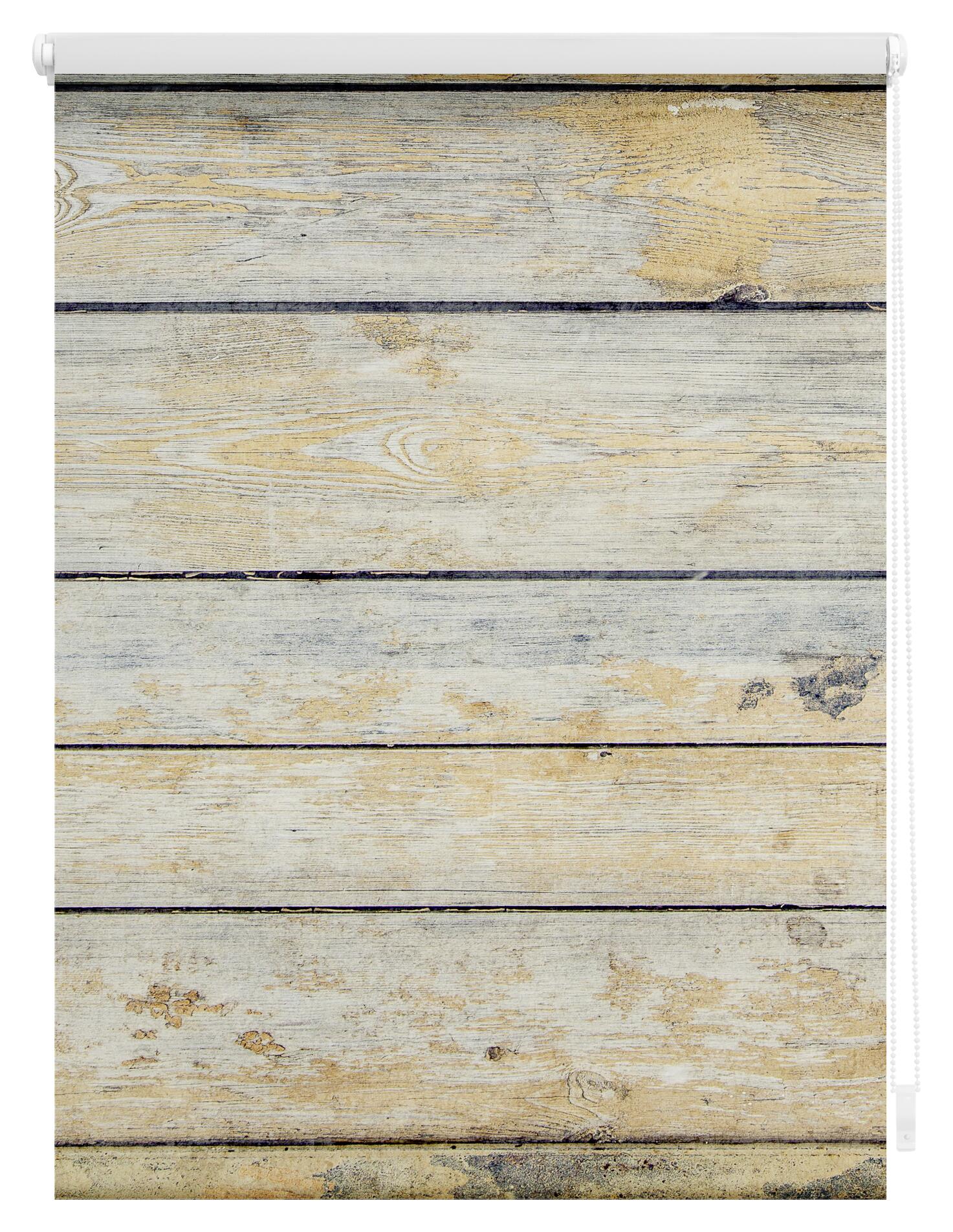 LICHTBLICK Rollo Bretter Shabby braun B/L: ca. 45x150 cm