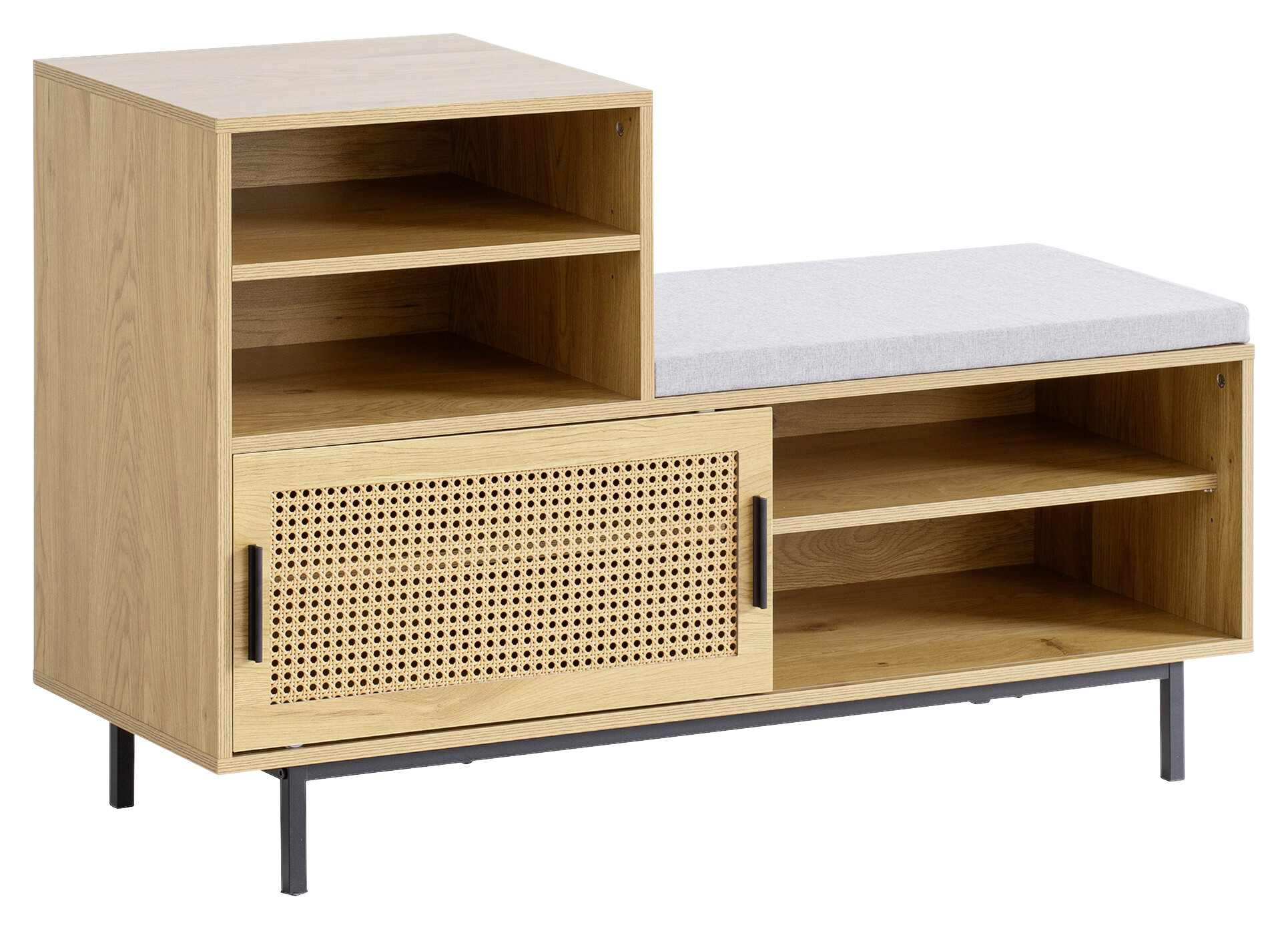 Schuhbank natur Eiche Optik B/H/T: ca. 120x75,5x40 cm