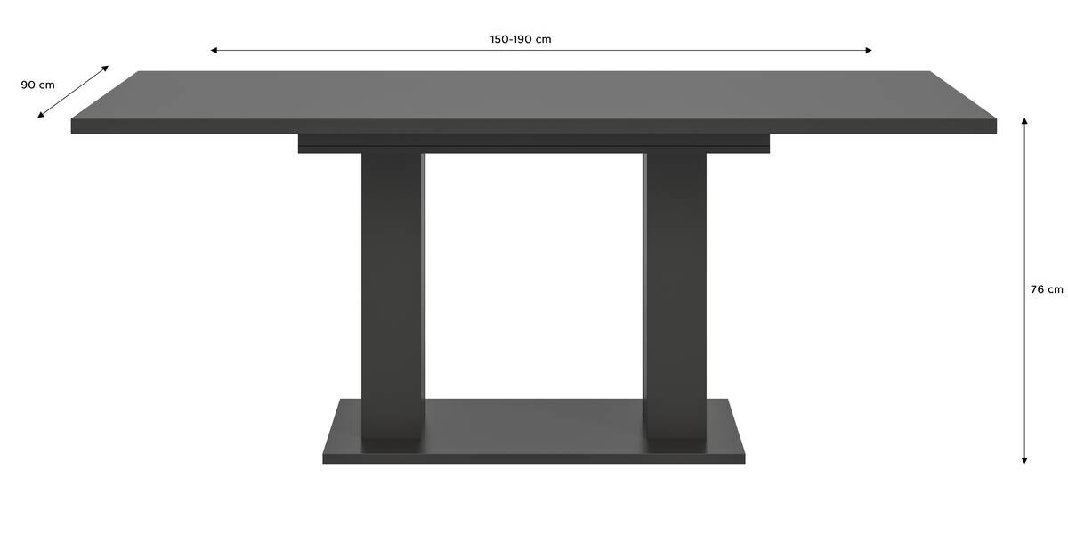 Esstisch MOTION grau B/H/T: ca. 150x76x90 cm