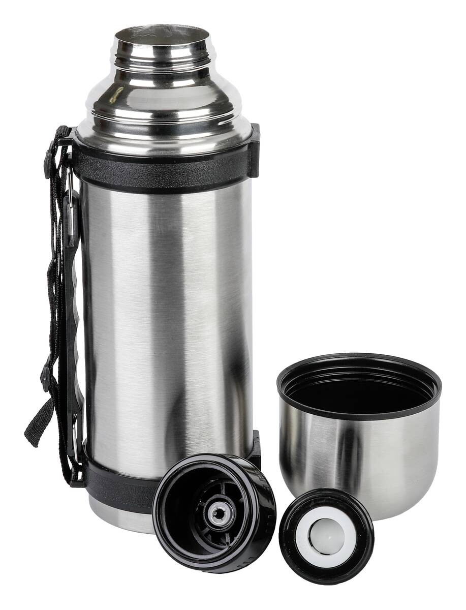 Axentia Isolierflasche silber Edelstahl B/H/L: ca. 9,4x30x9,4 cm