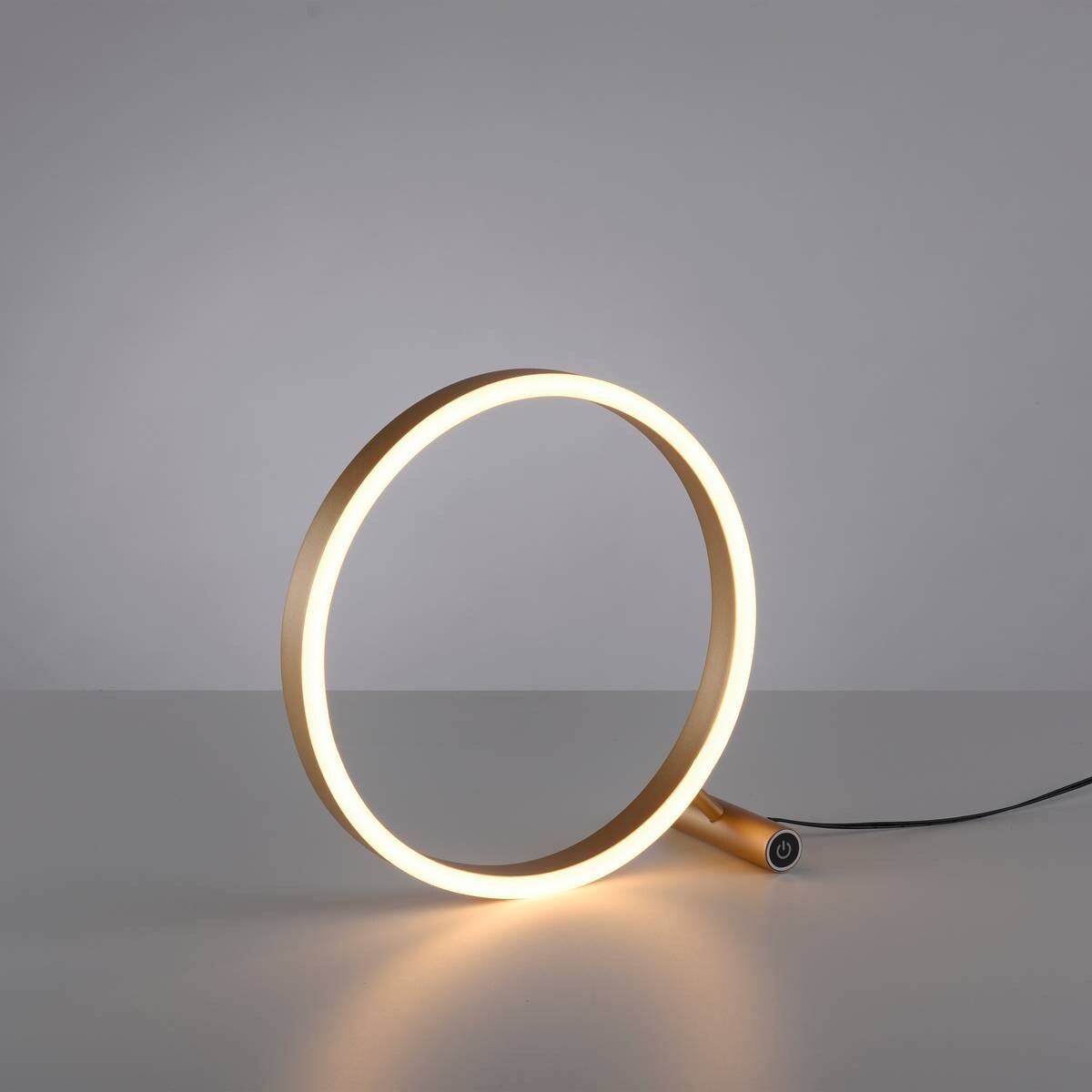 Just Light LED-Touch-Tischleuchte RITUS 15390-60 weiß messing Metall B/H/T: ca. 30x30x10 cm 1 Brennstellen