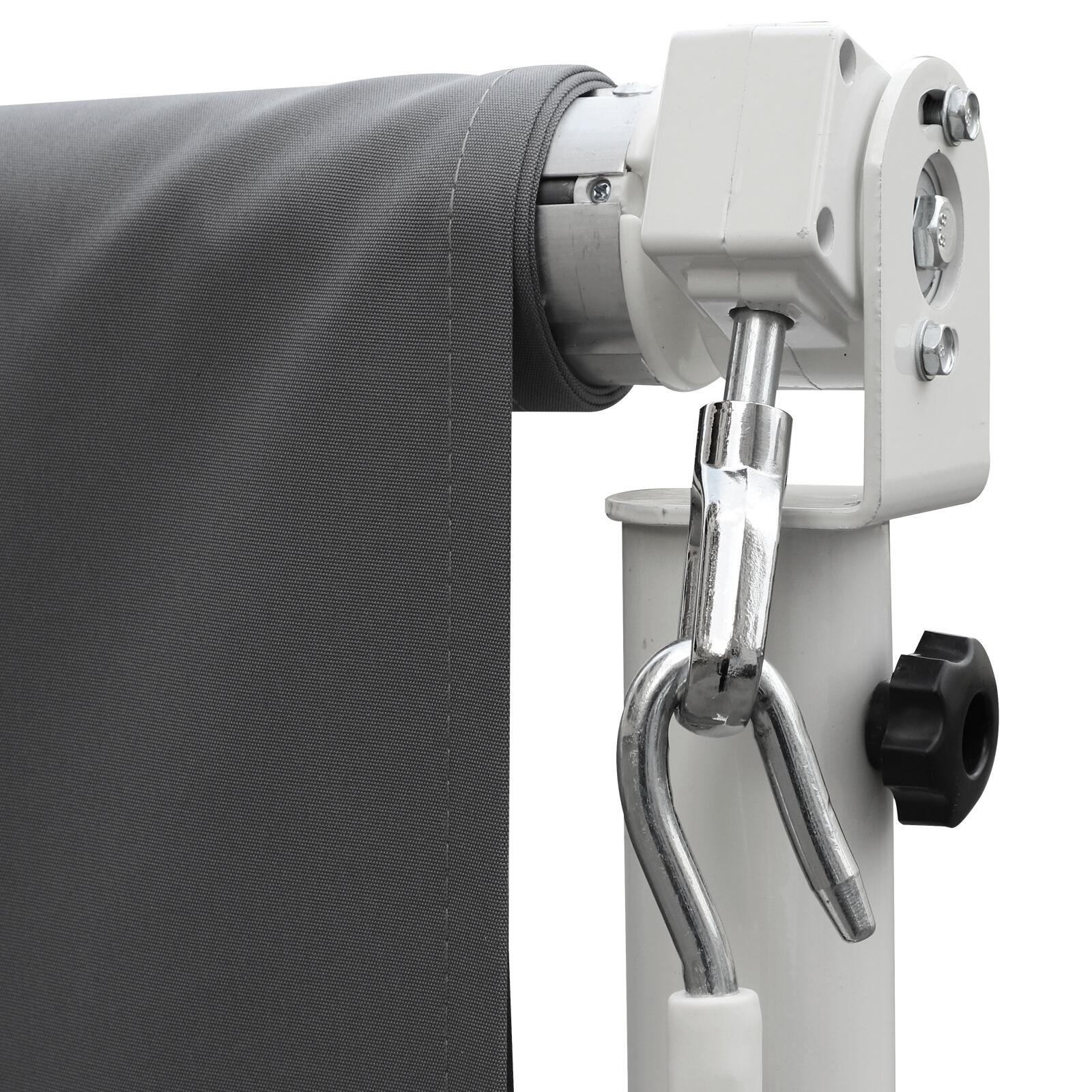 Outsunny Standmarkise mit Faltarm grau Metall B/H/L: ca. 298x255x395 cm