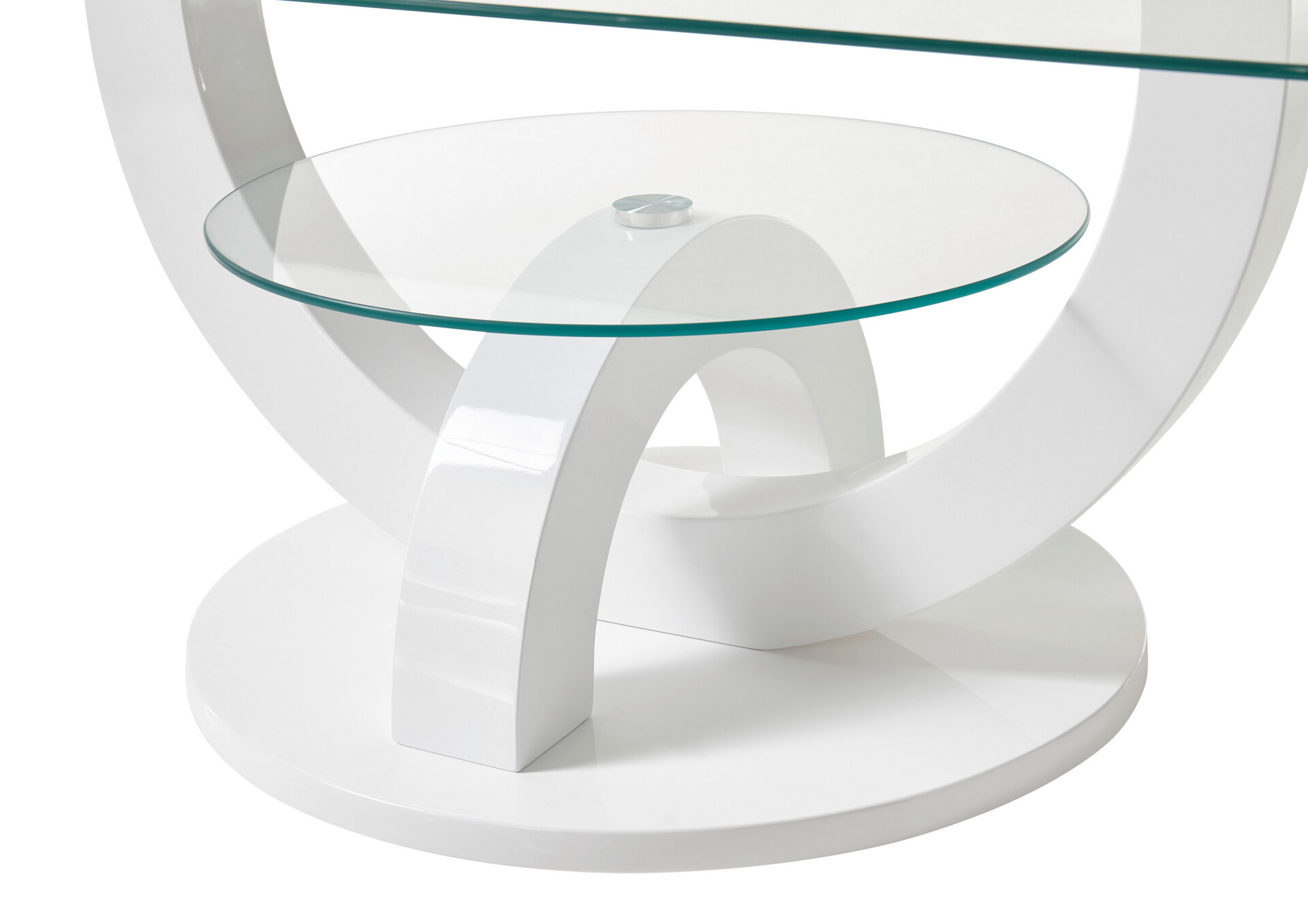 Glascouchtisch Boston weiß glasklar B/H/T: ca. 110x40x60 cm