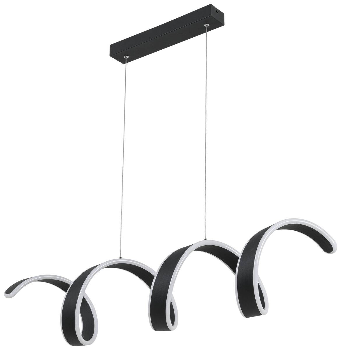 Nolo LED-Pendelleuchte Gabriella schwarz Metall Kunststoff B/H/L: ca. 18x120x92 cm