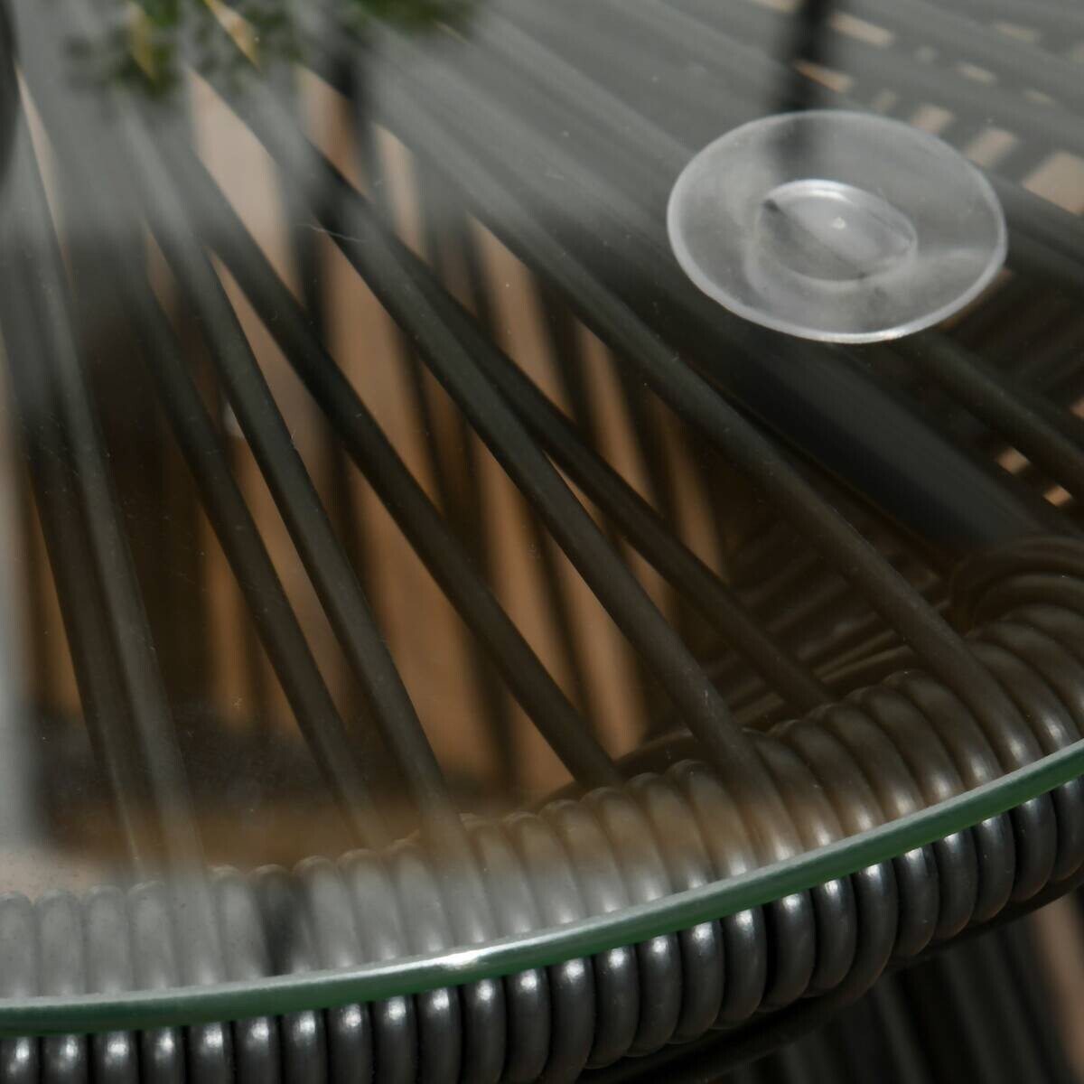 Outsunny Beistelltisch schwarz Eisen B/H/L: ca. 40x40x42 cm