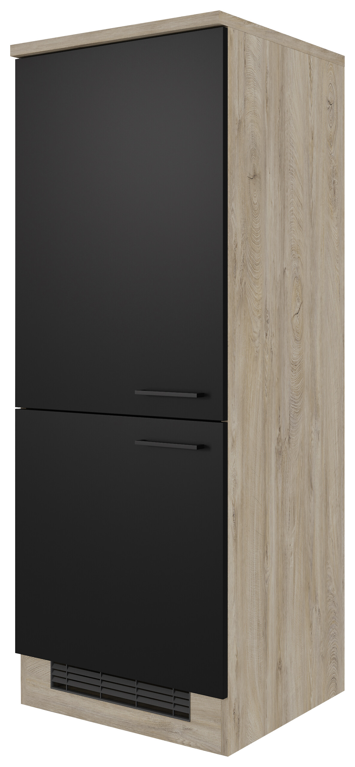 Kühlumbauschrank Capri schwarz matt B/H/T: ca. 60x161x60 cm